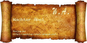 Wachter Ábel névjegykártya